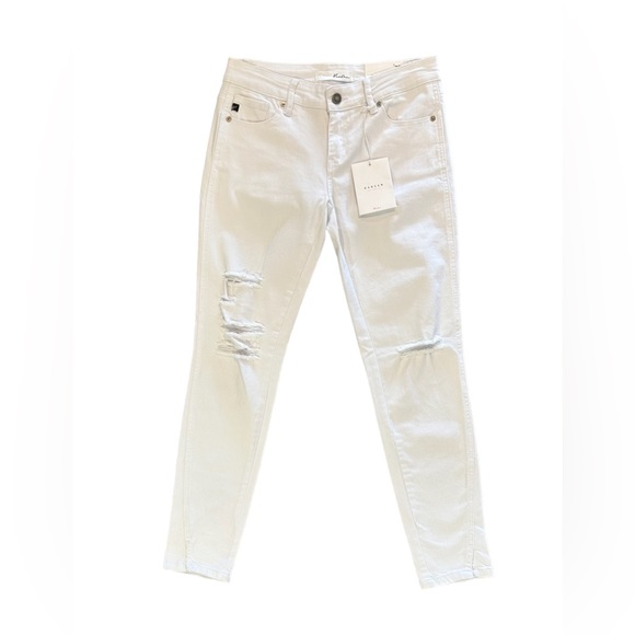 KanCan Denim - NEW Kancan White Distressed Twisted Seam Ankle Skinny Denim Jeans NWT Size 7/27